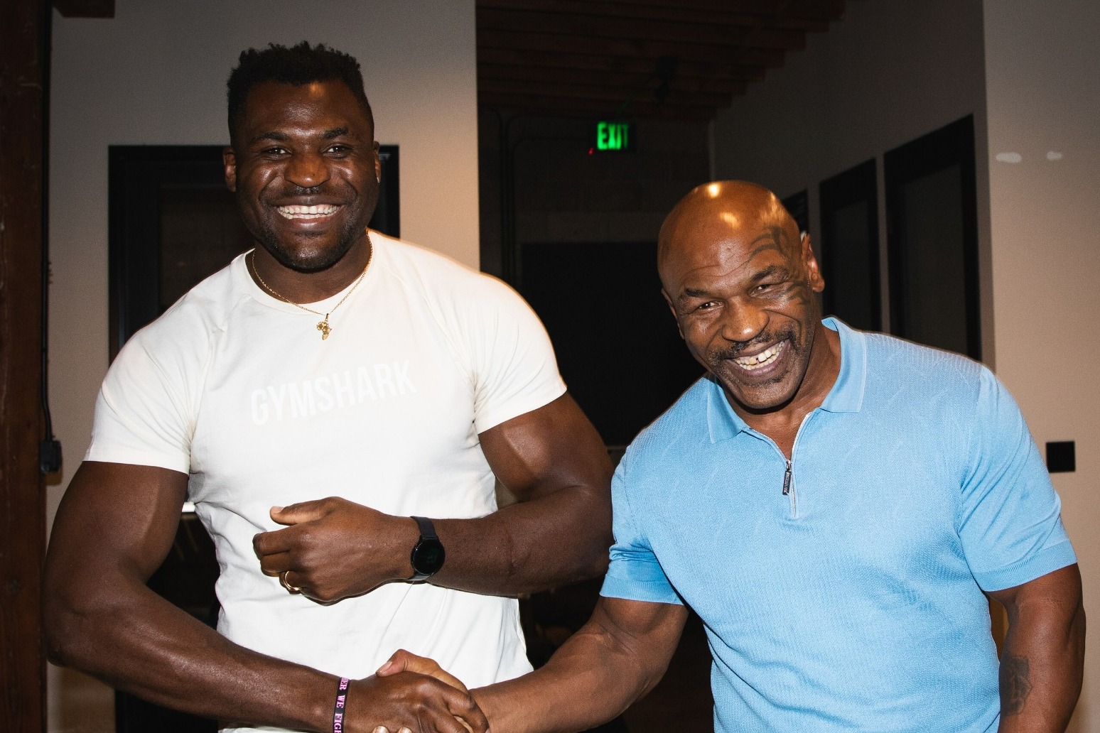 Mike Tyson in Francis Ngannou’s corner for Tyson Fury battle