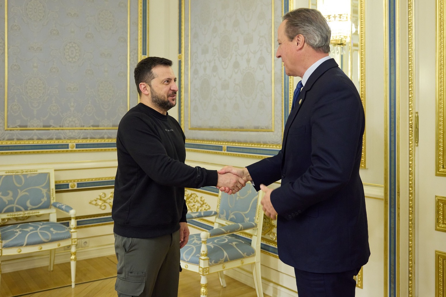 Cameron visits Ukraine in new role as Foreign Secretary
