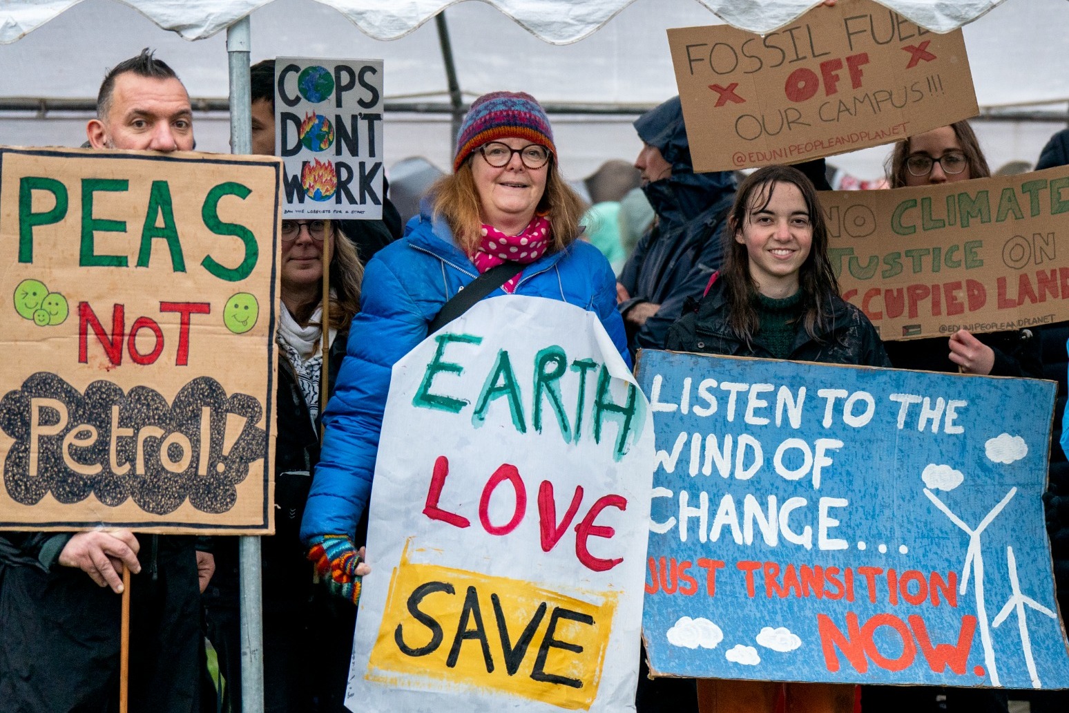 Protesters in Edinburgh call for action on the climate emergency