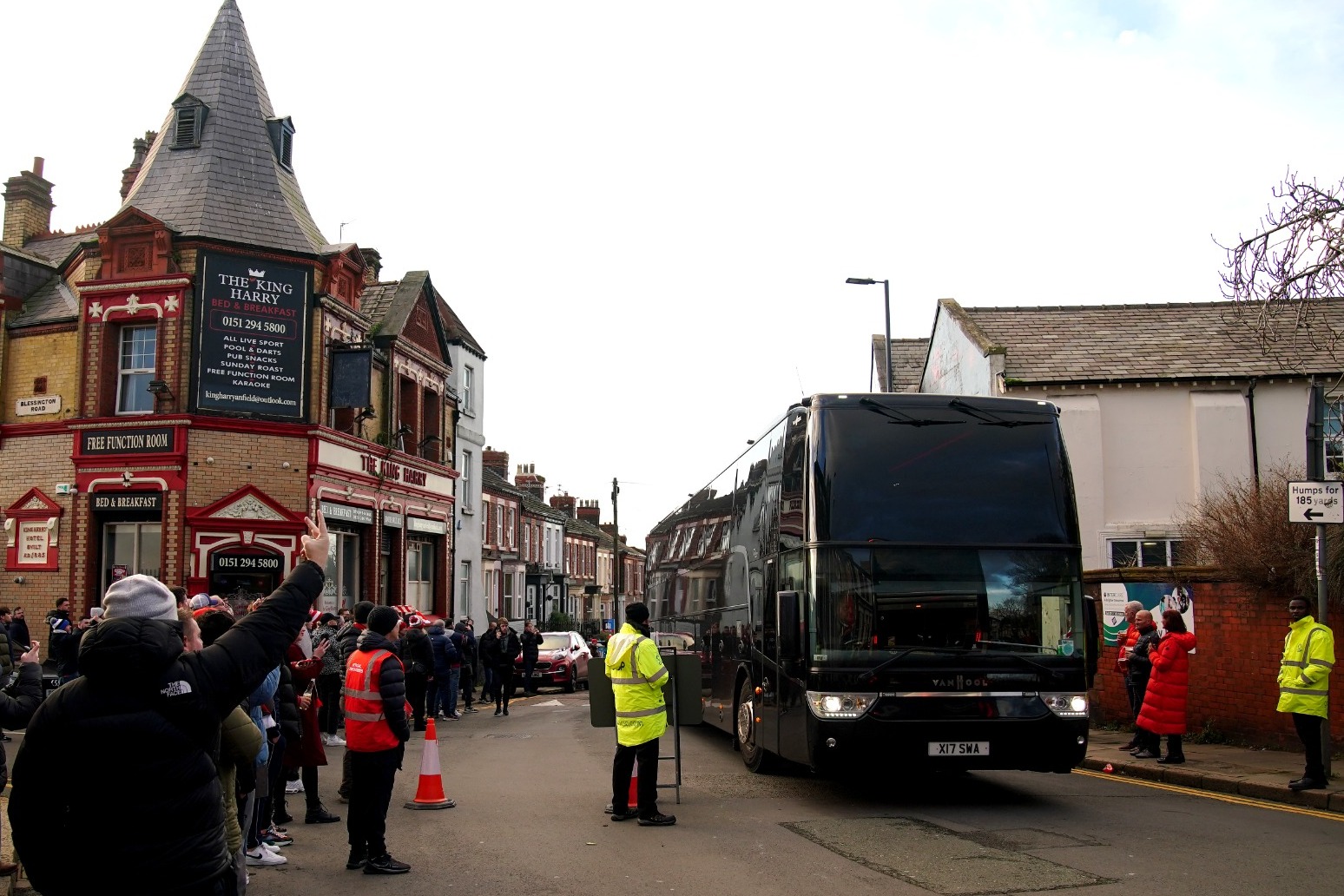 Manchester United team bus damaged en route to Anfield