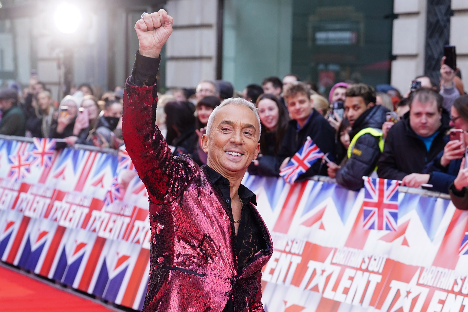 Bruno Tonioli blows kiss to fans as he arrives at Britain’s Got Talent auditions