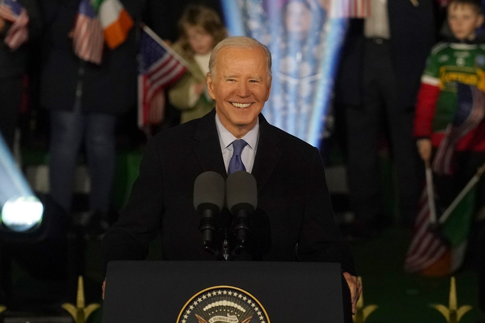 Joe Biden ends emotional final day in Ireland with speech on ‘fierce’ ancestry pride