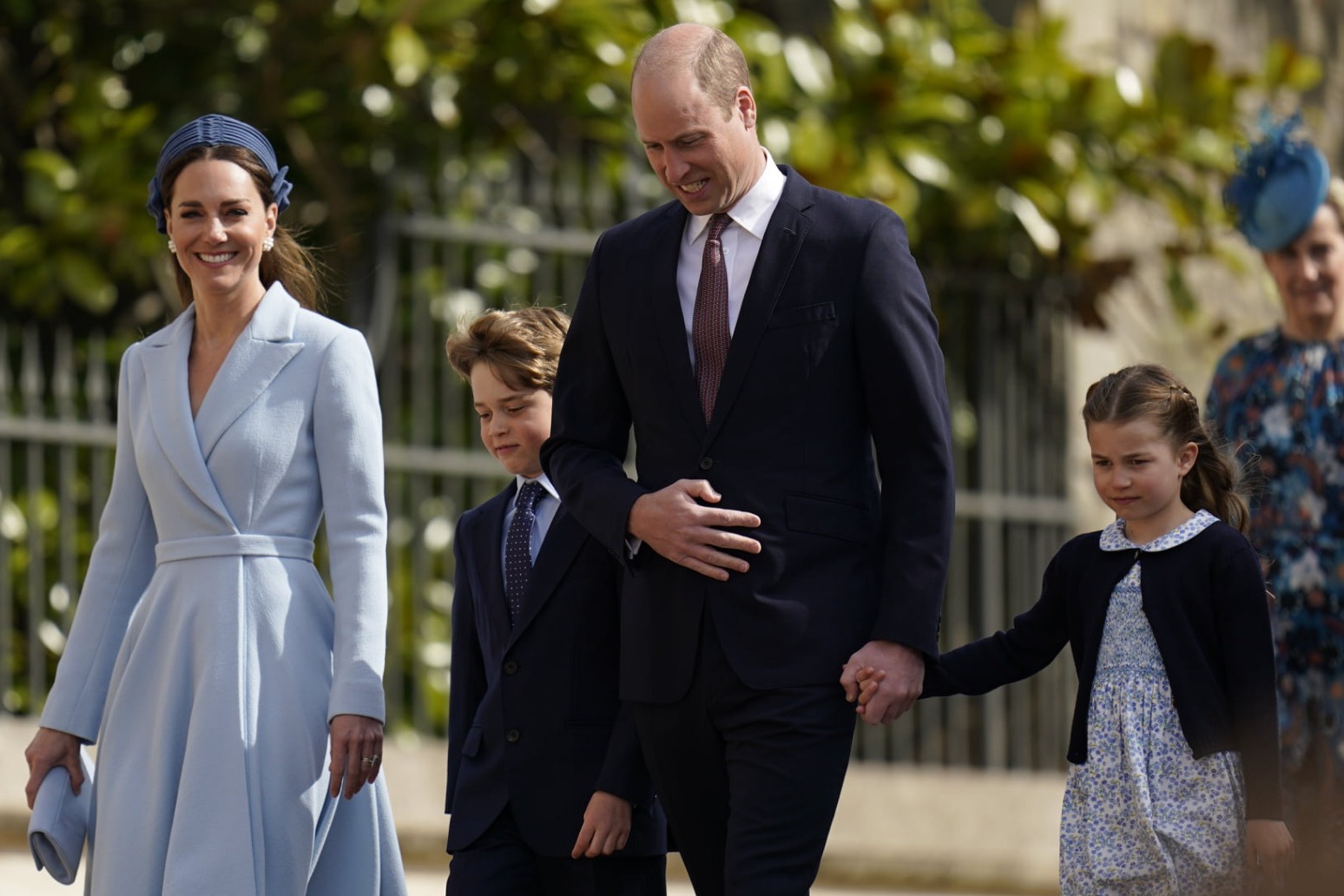 William and Kate lead royals at Easter Sunday service